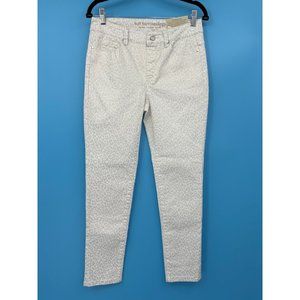 Soft Surroundings On The Prowl Animal Print Jean White Silver Size XS (2-4) NEW